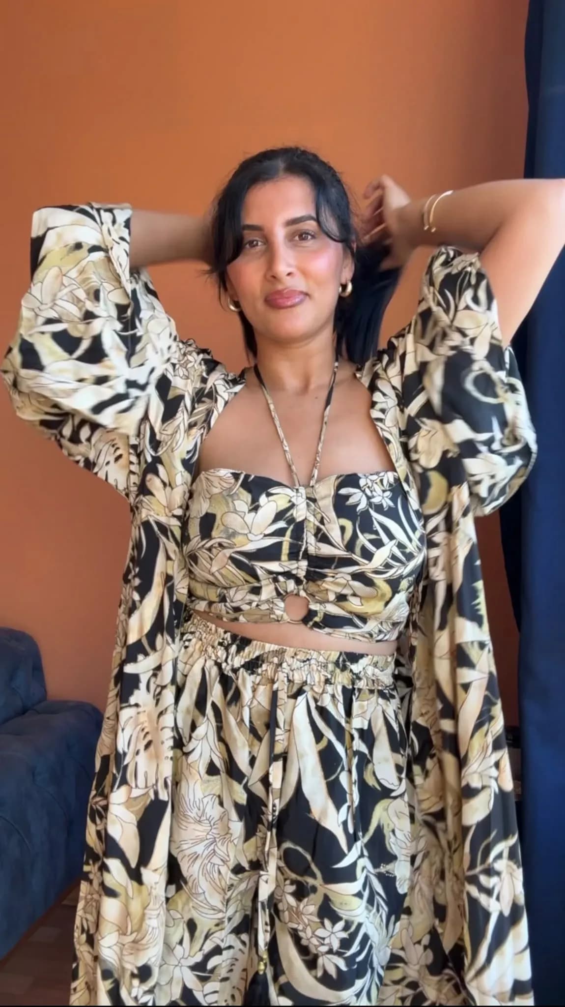Kimono Takım Siyah Beyaz - 1