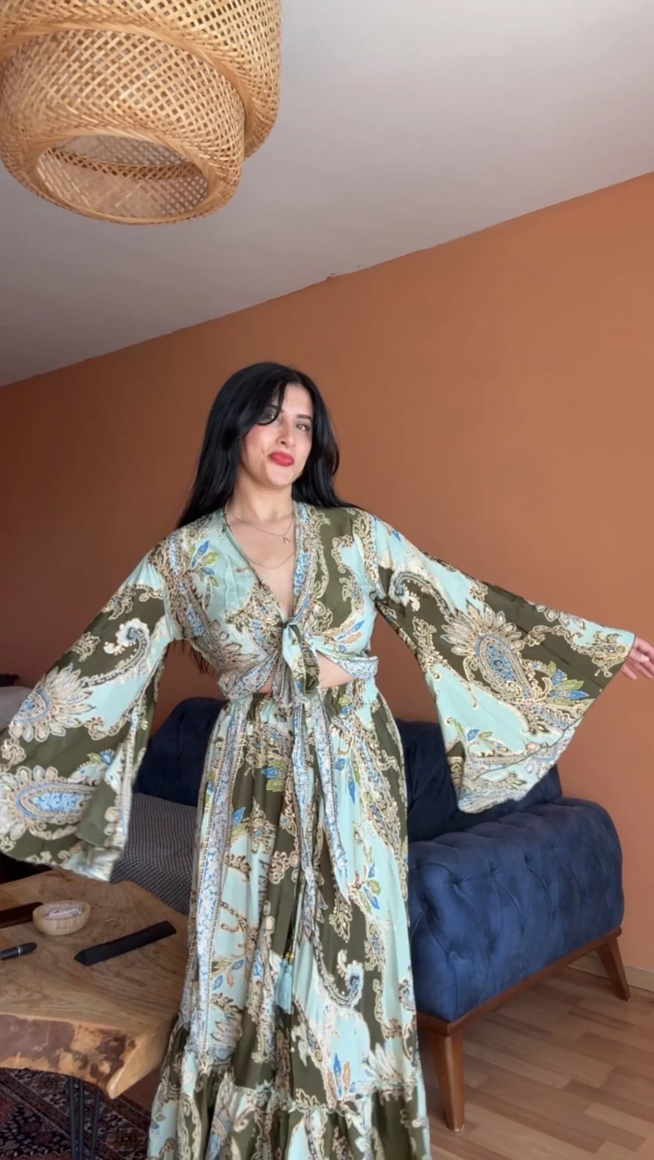 Uzun Etek Takım Yeşil - 1
