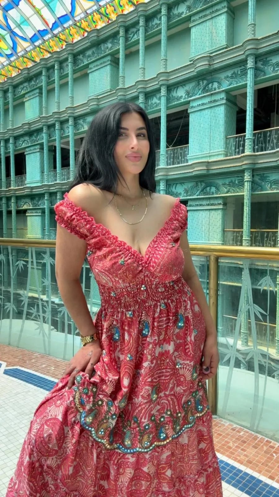 Madonna Yaka Elbıse Pembe
