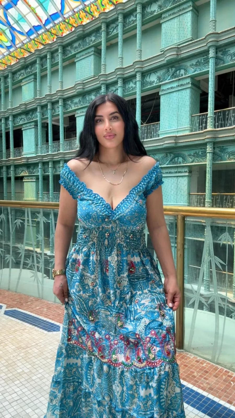 Madonna Yaka Elbıse Mavı