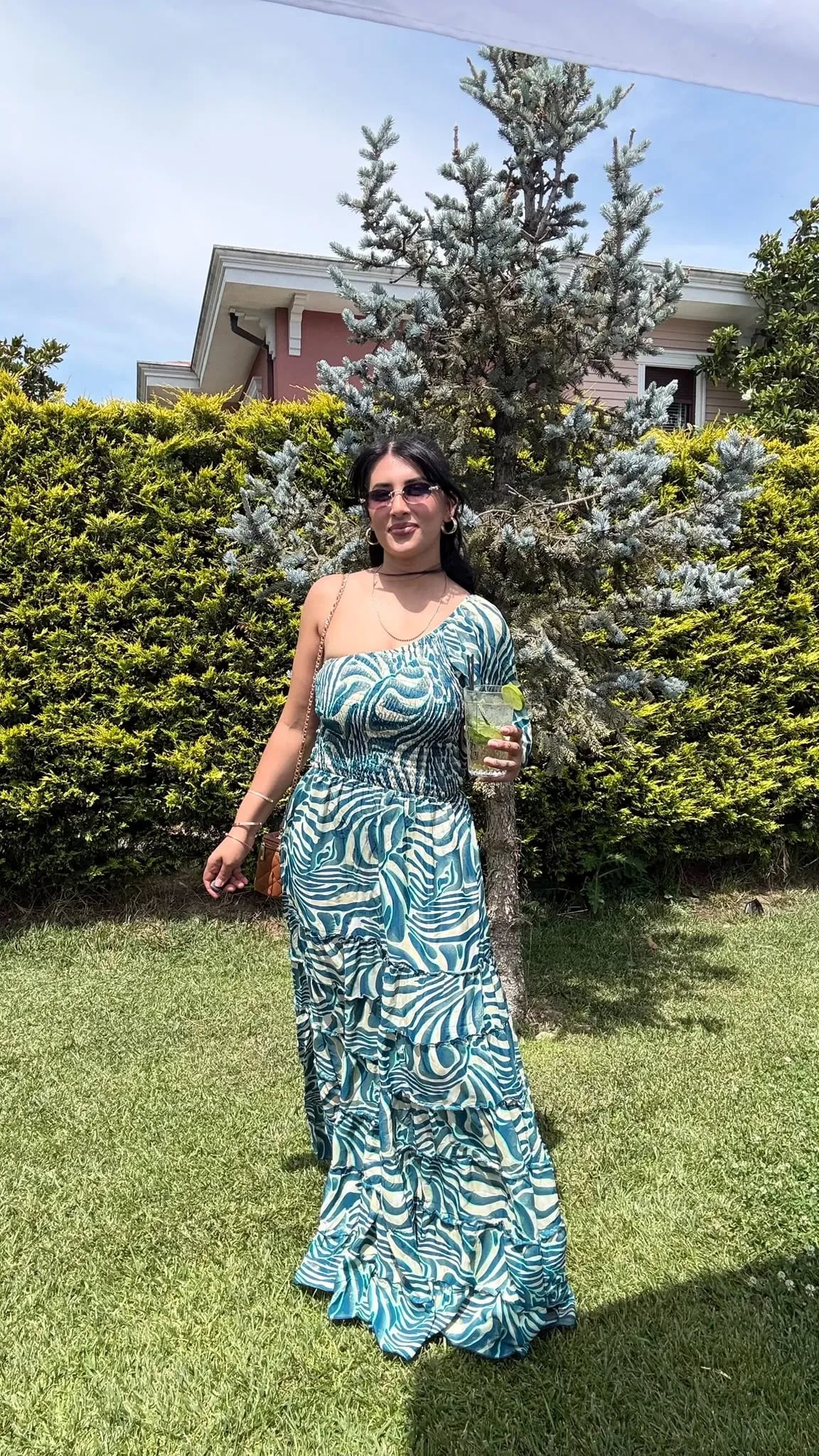 Yarım Kol Max Elbise Su Yeşili