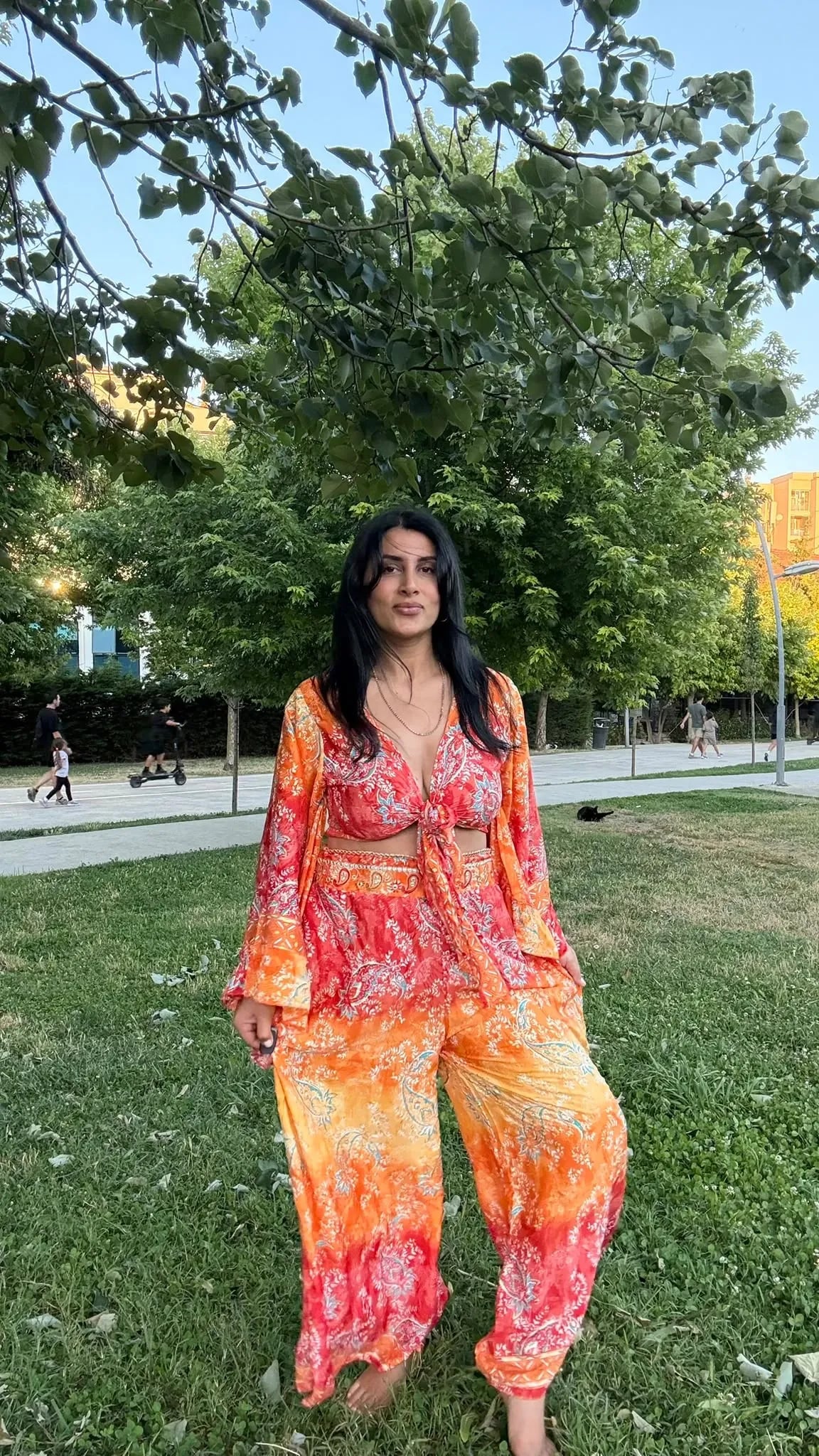 Turuncu Bohem Uzun Takım hover