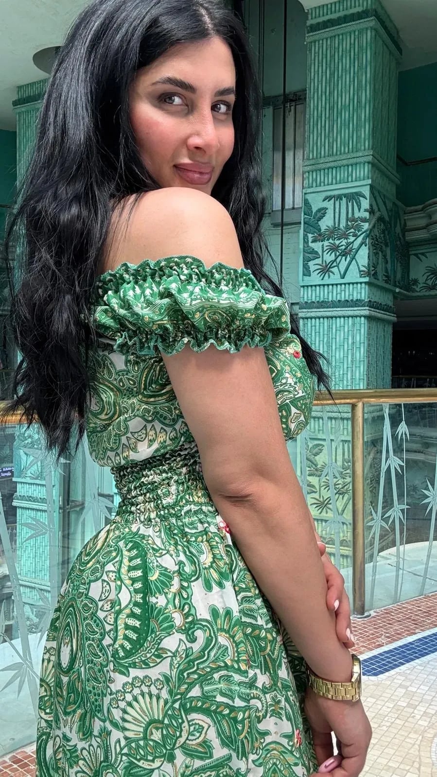 Madonna Yaka Elbıse Yesıl hover