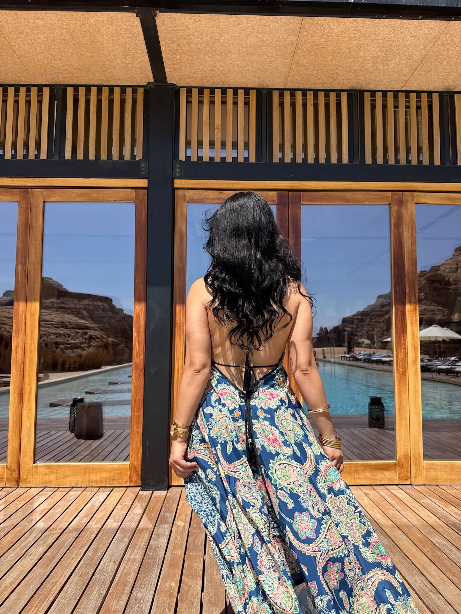 Blue Bağlamalı Taşlı Elbise hover