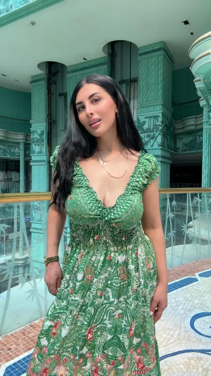 Madonna Yaka Elbıse Yesıl