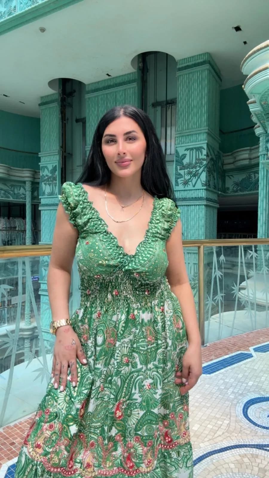 Madonna Yaka Elbıse Yesıl - 1